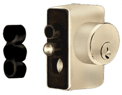 C.R. Laurence CRL Right Hand Polished Brass Keyed Access Device for Glass Door Panic and Deadbolt Handles | KAD2RPB