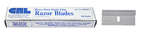 C.R. Laurence CRL Heavy Duty Mat Cutter Industrial Razor Blades - Box (100 blades) | KKB12