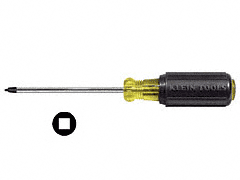 C.R. Laurence CRL #1 Square-Recess Tip Screwdriver - 4&quot; Round-Shank | KL661