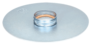 C.R. Laurence CRL 2 Gallon Metal Pail Follower Plate | KM2M