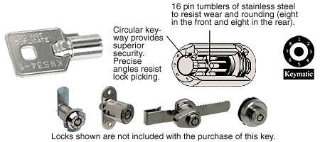 C.R. Laurence CRL No. 5 Combination Key for Keymatic Locks | KMK5