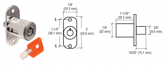 C.R. Laurence CRL Keymatic Sliding Door Plunger Lock | KML41