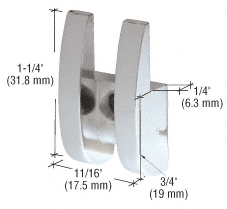 C.R. Laurence CRL Polished Chrome Look Metal Mirror Clip - Pack | KV268