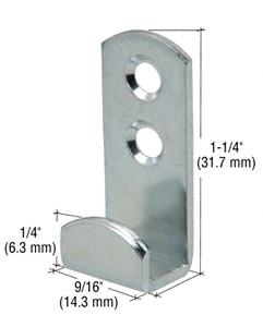 C.R. Laurence CRL Standard Anochrome Mirror Clip with 5/16&quot; Channel - Package | KV309
