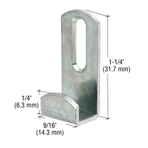 C.R. Laurence CRL Slotted Anochrome Mirror Clip with 5/16&quot; Channel - Package | KV318