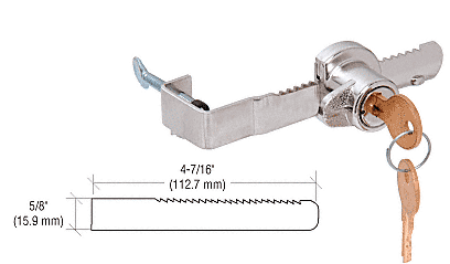 CRL &quot;Adjustable&quot; Sliding Glass Door Lock with Thumb Screw Adjustment for up to 1/2&quot; Thick CRL Chrome &quot;Adjustable&quot; Sliding Glass Door Lock with Thumb Screw Adjustment for up to 1/2&quot; Thick Door | 962L | 962L