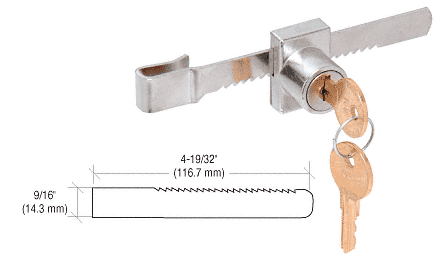 CRL &quot;Pick-Proof&quot; Sliding Glass Door Lock | KV965 | KV965