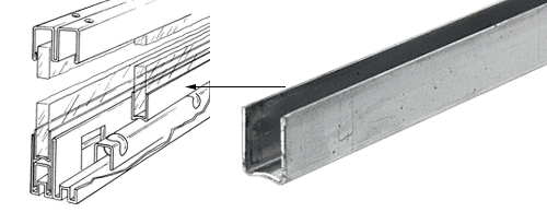 C.R. Laurence CRL  Roll-Ezy Shoe for Glass Doors - 12 ft Long | KV995