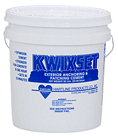 C.R. Laurence CRL Kwixset Cement - 25 Pound Plastic Pail  | KWX25
