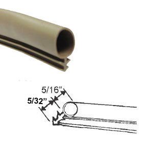 Tan Kerf-Mounted Bulb Seal - 50ft | Bulb Type Weatherstripping | 9001004150