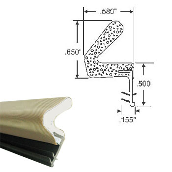 Weatherstrip, Kerf-Mounted, Foam Style, 82&quot;, Beige | Window / Door Weathership | 63181BG821