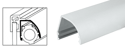 C.R. Laurence CRL Satin Anodized 6&#39; Reflector Assemblies for Aluminum Showcases | L250A6