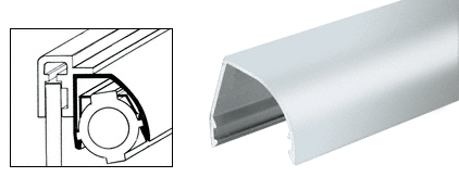 C.R. Laurence CRL Bright Anodized Reflector Assemblies for Aluminum Showcases (custom length) | L250BA