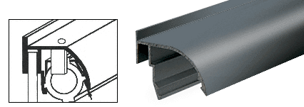C.R. Laurence CRL Shiny Bright Black Reflector Assemblies for Wood End Showcases | L251BBL