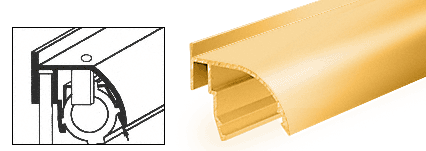 C.R. Laurence CRL Bright Gold Anodized Reflector Assemblies for Wood End Showcases | L251BGA