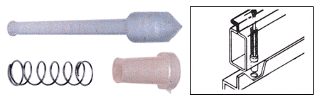 Strybuc Industries Nylon Plunger Latches for 3/4&quot; x 1/4&quot; or 5/16&quot; Frame, Black - Package | L5539