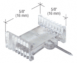 C.R. Laurence Clear 5/8&quot; x 5/8&quot; Window Grid Retainers - pack of six | L5647