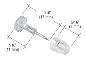 C.R. Laurence CRL 11/16&quot; Window Grid Retainer Pin - 6 Pack | L5651