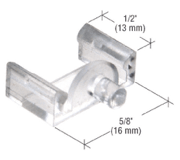 C.R. Laurence Clear 5/8&quot; x 1/2&quot; Window Grid Retainers - Pack of Six | L5839