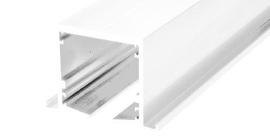C.R. Laurence CRL SPS 120&quot; Flanged Overhead Straight Track-White Powder Paint | L90120W