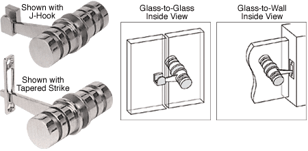 CRL Brushed Nickel 180 Degree Knob Latch
 | LAT001BN