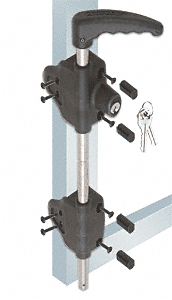 C.R. Laurence CRL Black 18&quot; Drop Bolt with Keyed Lock | LB118BXBL