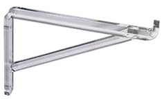 C.R. Laurence CRL 5&quot; Economy Clear Lucite Shelf Brackets | LB155
