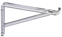 C.R. Laurence CRL 6&quot; Economy Clear Lucite Shelf Brackets | LB156