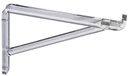C.R. Laurence CRL 8&quot; Economy Clear Lucite Shelf Brackets | LB158