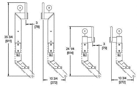 C.R. Laurence CRL Woods Adapter Length Lift Bar | LB6AL0