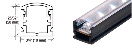 C.R. Laurence CRL Square Body Housing for LED Strip Lights | LEDSQ6