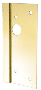 C.R. Laurence CRL Polished Brass Left Hand 4&quot; x 10&quot; Center Lock Latch Guard  | LG410LPB
