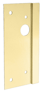 C.R. Laurence CRL Satin Brass Right Hand 4&quot; x 10&quot; Center Lock Latch Guard  | LG410RSB
