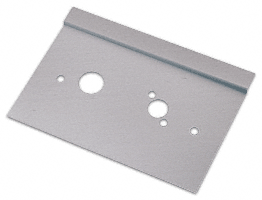 C.R. Laurence CRL Brushed Stainless Left Hand 6&quot; x 10&quot; Center Lock Latch Guard | LG610LBS