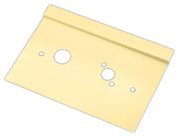 C.R. Laurence CRL Satin Brass Left Hand 6&quot; x 10&quot; Center Lock Latch Guard | LG610LSB