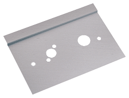 C.R. Laurence CRL Brushed Stainless Right Hand 6&quot; x 10&quot; Center Lock Latch Guard | LG610RBS