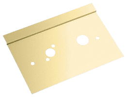 C.R. Laurence CRL Polished Brass Right Hand 6&quot; x 10&quot; Center Lock Latch Guard | LG610RPB