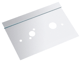 C.R. Laurence CRL Polished Stainless Right Hand 6&quot; x 10&quot; Center Lock Latch Guard | LG610RPS