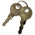 Gordon Glass&#174; Bauer J327 Replacement Keys for T-Handles, Camper Toppers, Camper Shells and Truck Caps - Set of Two