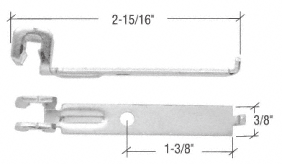 C.R. Laurence CRL Stamped Steel 2-15/16&quot; Lite-Lift Spiral Balance Foot for Wood Framed Windows  | LLS5