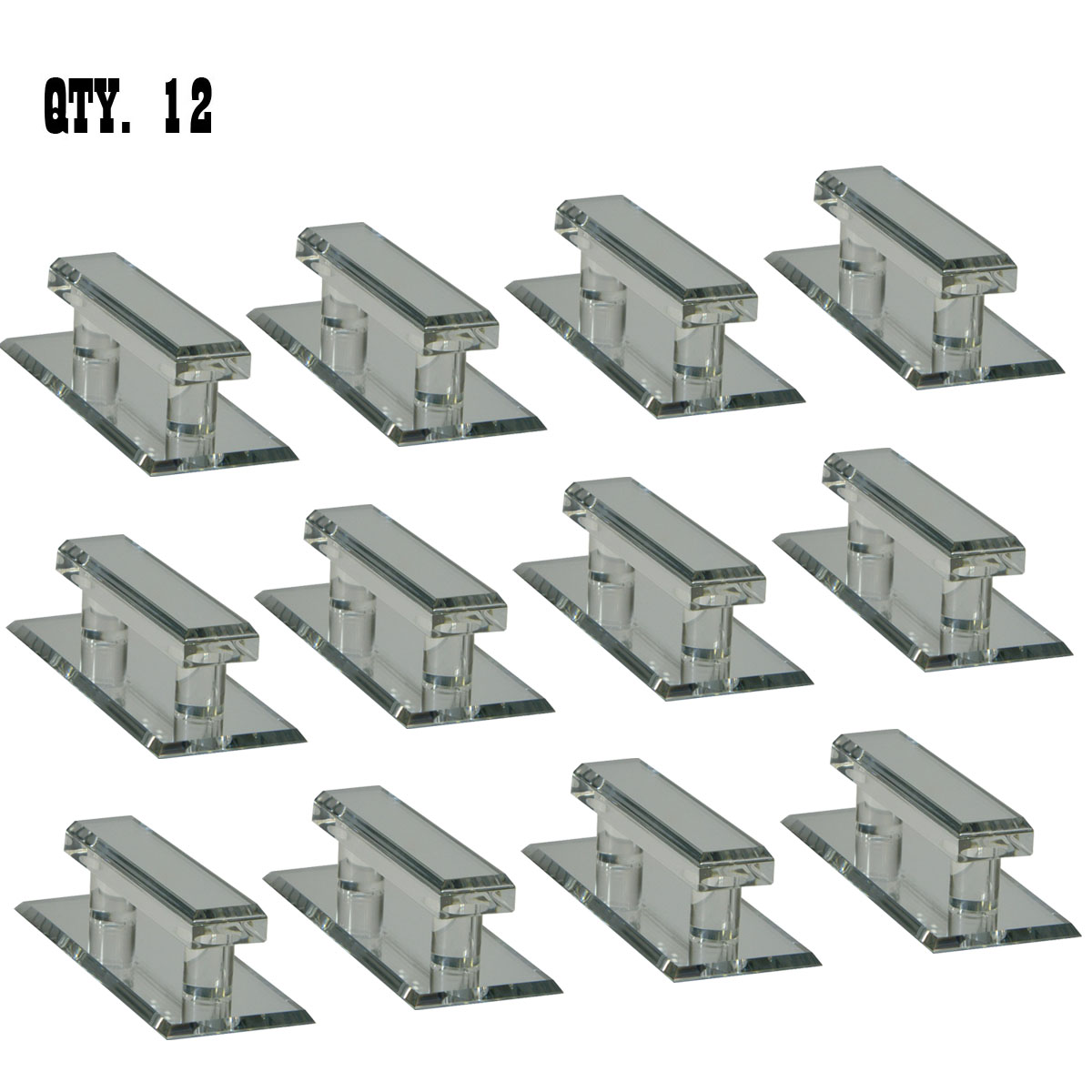 Clear Acrylic Large Stick-On Mirror Pull | LMPC5 | Pack of 12 | LMPC512