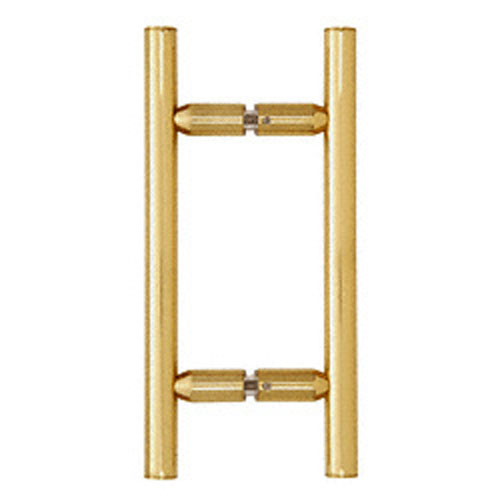 CRL Polished Brass 6&quot; Ladder Style Back-to-Back Pull Handle
 | LP6X6BR