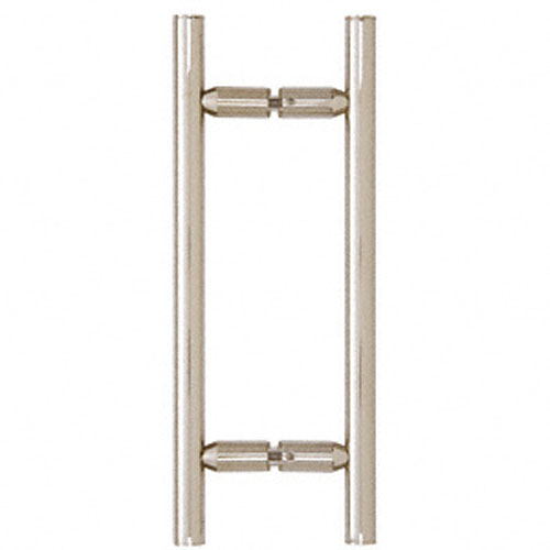 CRL Polished Nickel 8&quot; Ladder Style Back-to-Back Pull Handles | LP8X8PN