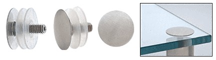 CRL Brushed Stainless Low Profile Standoff Cap Assembly for 1-1/2&quot; Standoff Base | LPC112BS