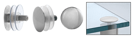 CRL Polished Stainless Low Profile Standoff Cap Assembly for 1-1/2&quot; Standoff Base | LPC112PS