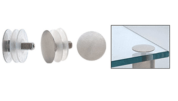 CRL Brushed Stainless Low Profile Standoff Cap Assembly for 1&quot; Standoff Bases | LPC1BS