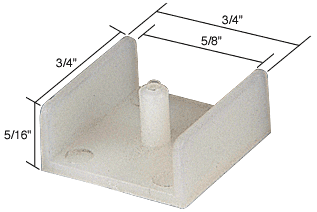 C.R. Laurence CRL Tub Enclosure Sliding Door Bottom Guide 5/8&quot; Channel - Package | M6039