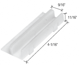 C.R. Laurence CRL 1-1/2&quot; Wide Tub Enclosure Sliding Door Bottom Guide for International Doors - Package | M6067