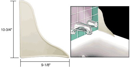 C.R. Laurence CRL Curved Profile Tub Splash Guard - Package | M6086