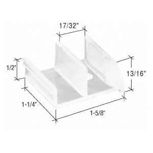 C.R. Laurence 1-5/8&quot; Wide Tub Enclosure Sliding Door Bottom Guide for Sterling Doors - Package | M6111